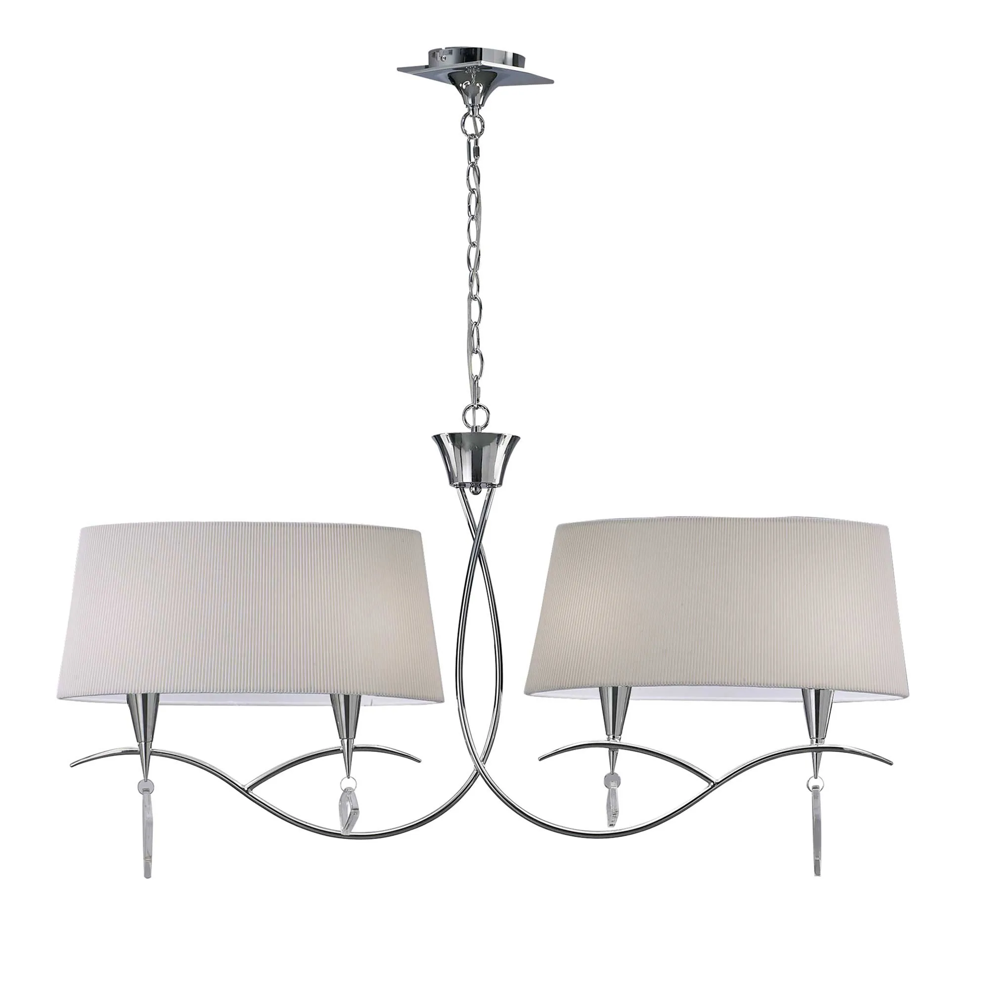 Mara Polished Chrome-Ivory White Ceiling Lights Mantra Multi Arm Fittings Mara Polished Chrome-Ivory White Ceiling Lights Mantra Multi Arm Fittings